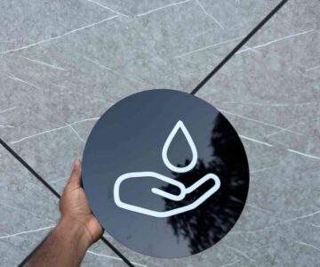 Double acrylic 3D icon logo signage with glossy finish by Lumiere Sign Company Kerala